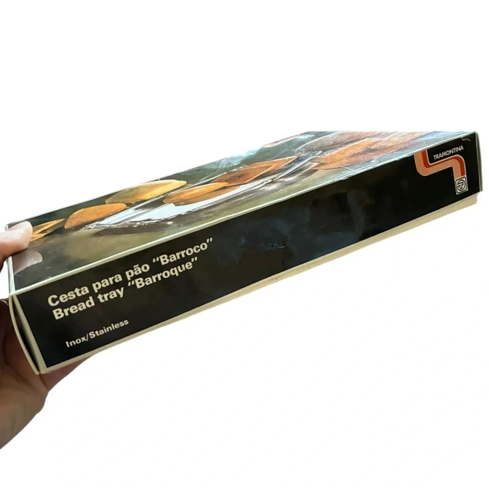NIB Tramontina Brazil Barroco Stainless‎ Serving Tray